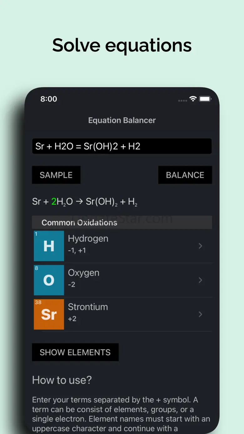 Chemical Balancer & Elements 1.0.0