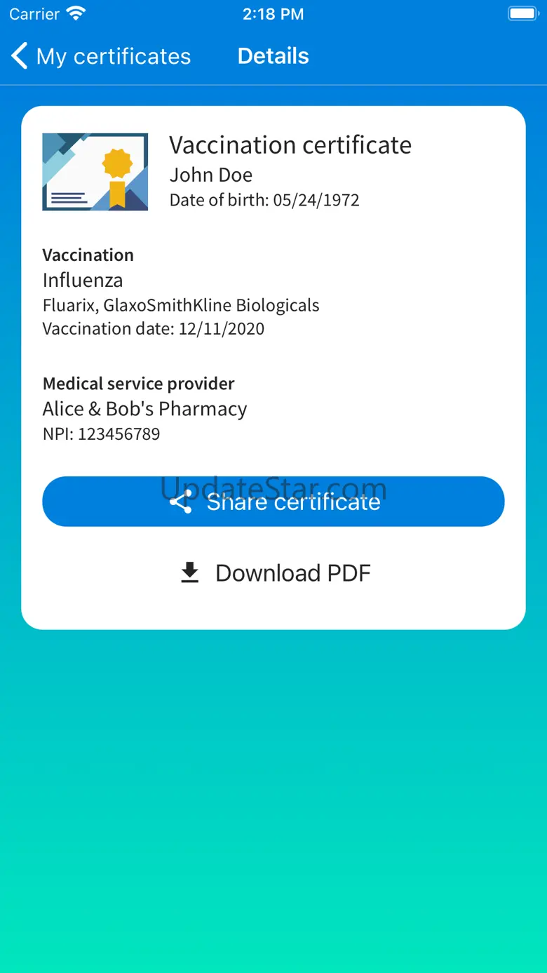 VaccTrack 1.5.0