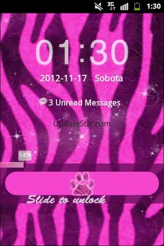 Pink Zebra Theme GO Locker 8.3