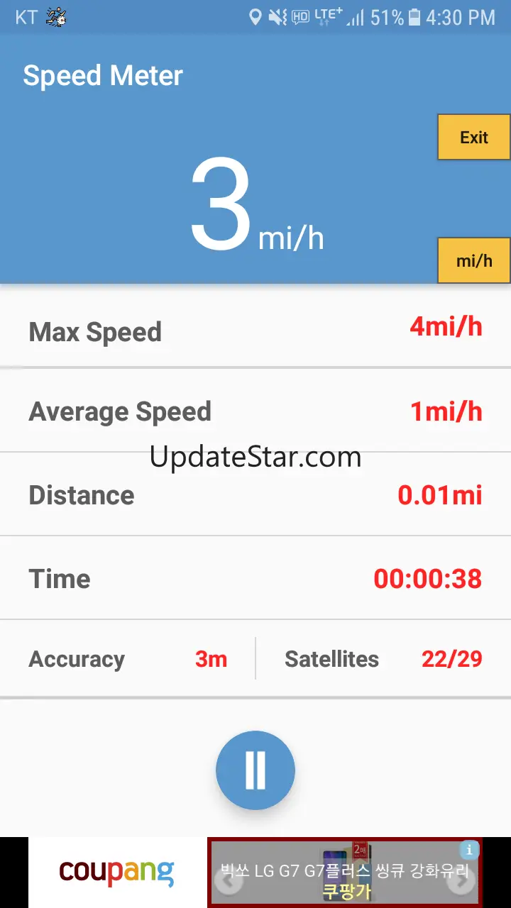 GPS speedometer, distance mete 1.0.15