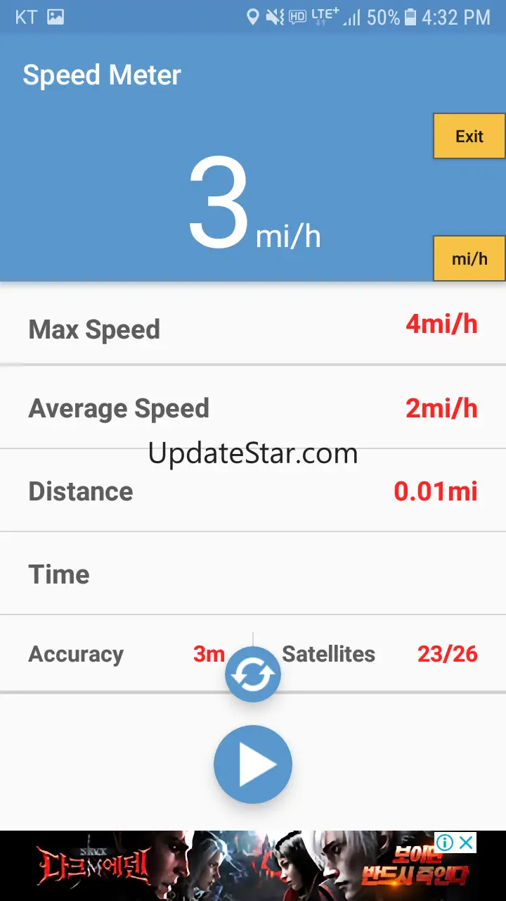 GPS speedometer, distance mete 1.0.15