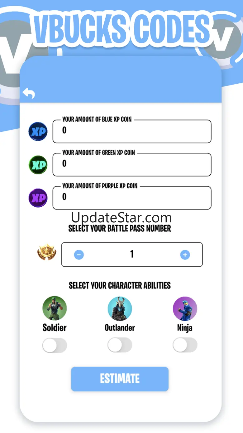Vbucks codes for Fortnite 6.0