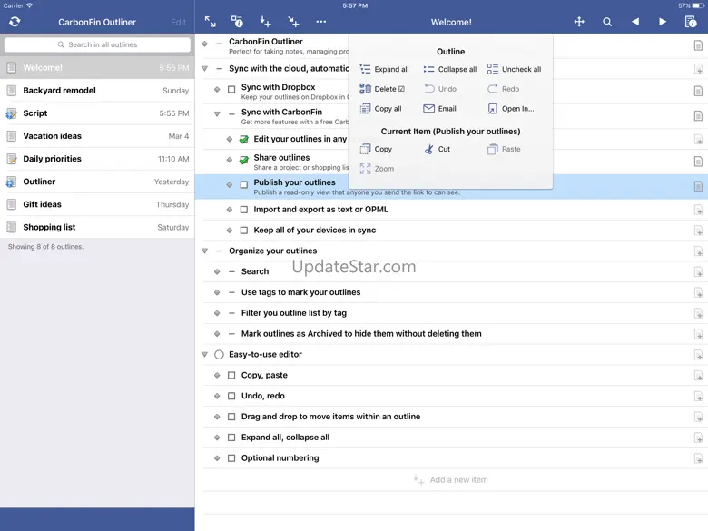 Outliner for iPad 3.16.0