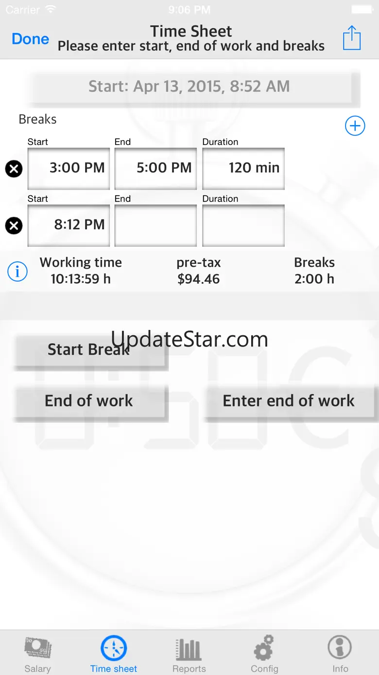 Times & Wages, Projects Timer 4.8.2