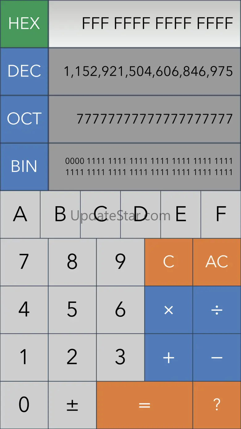 Developer Calc Hex Dec Oct Bin 2.2.8