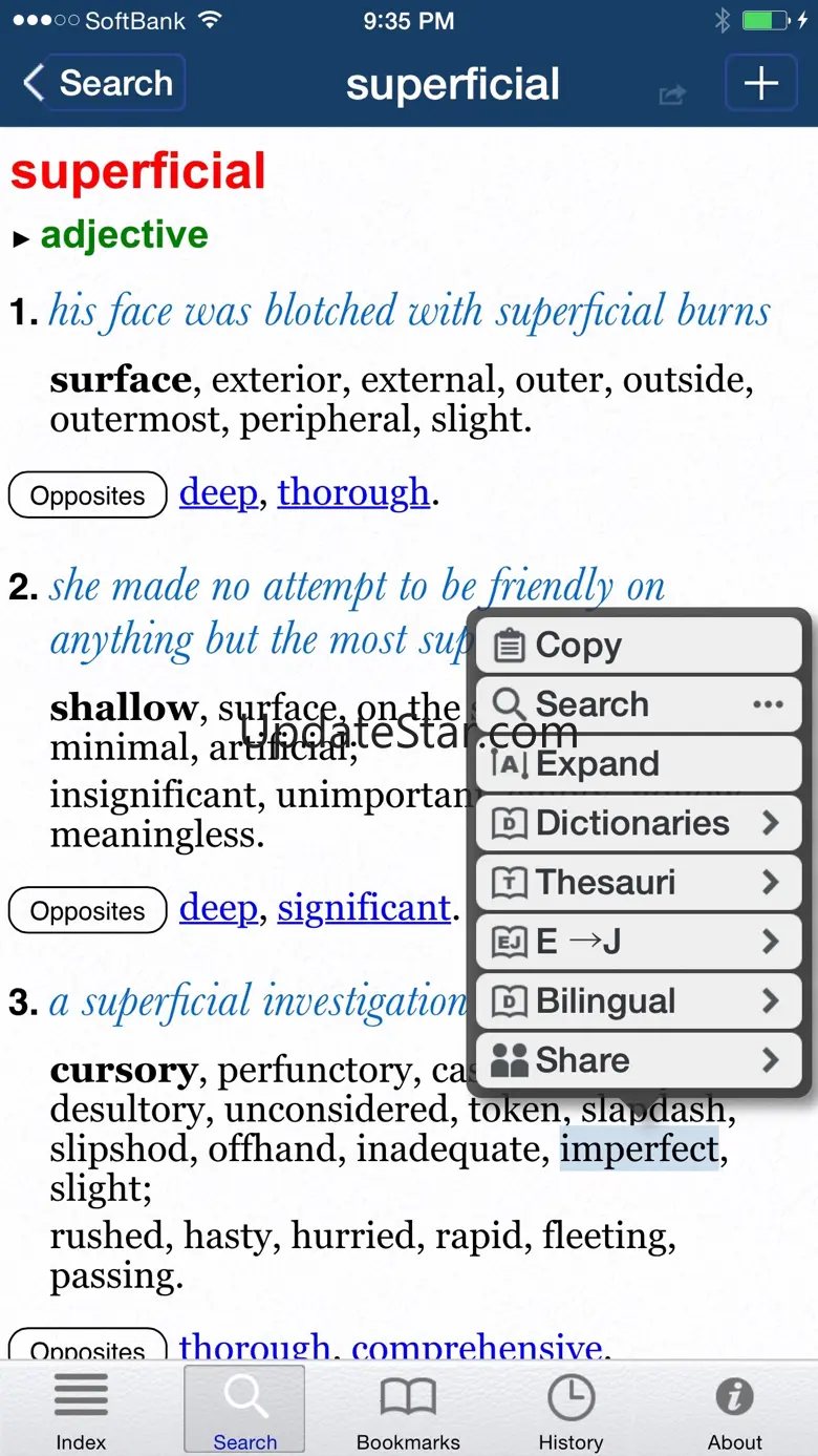 Oxford Thesaurus of English 2 15.3