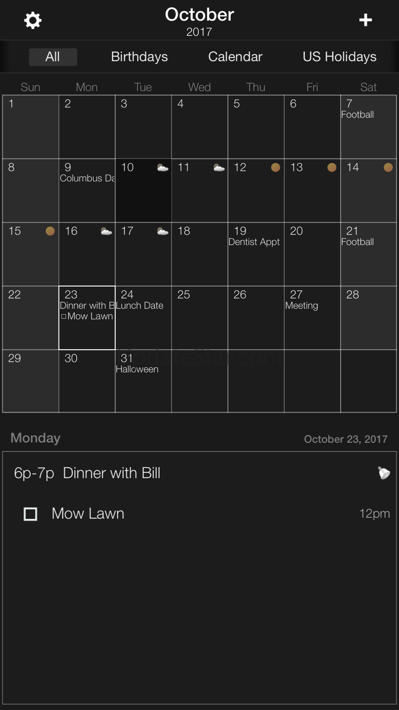 Midnight - The Grid Calendar 1.88
