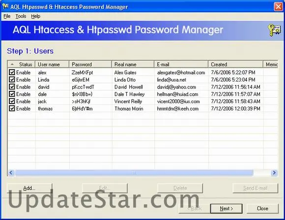 AQL htpasswd & htaccess Password Manager 2.50