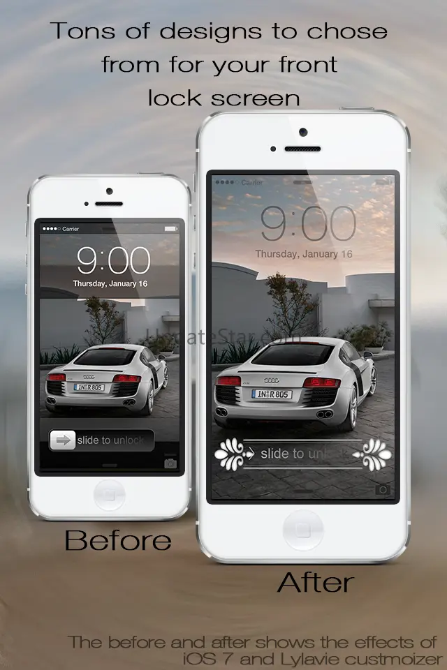 Lock Screen Slider Overlay Wallpapers Pro - Custom Slide to Unlock Background Overlay Themes for iOS 7 Home Screen 1.0