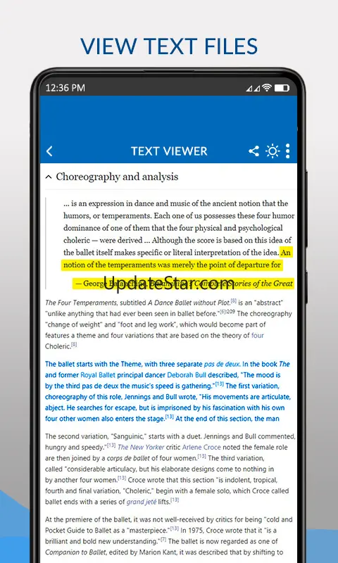 Text reader app Read Text File
