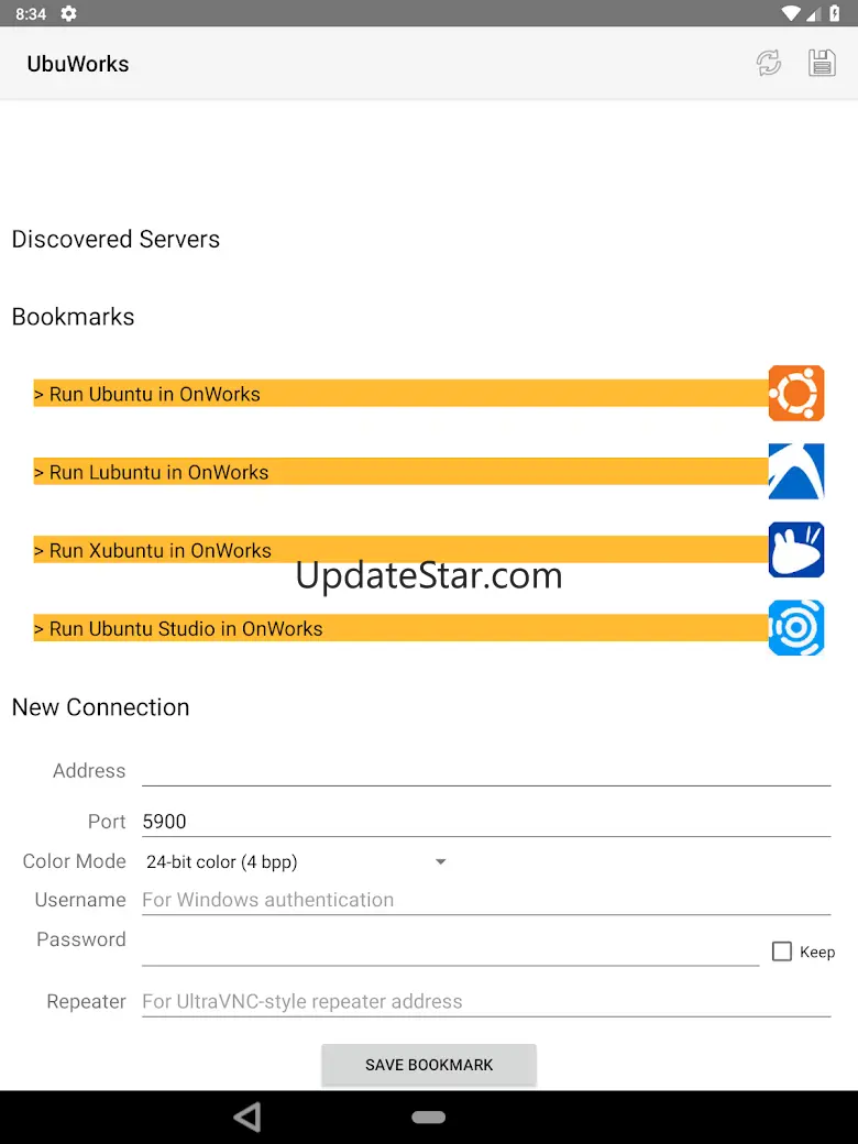 UbuWorks Ubuntu from an Androi 1.4.4