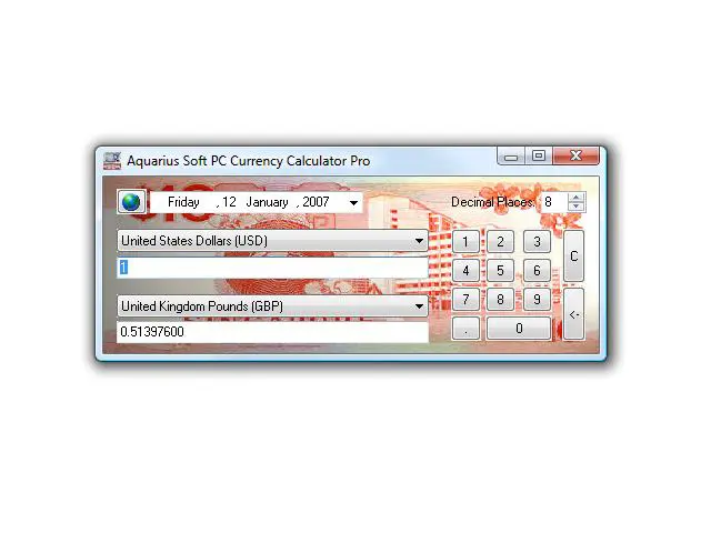 Aquarius Soft PC Currency Calculator Professional 2.6