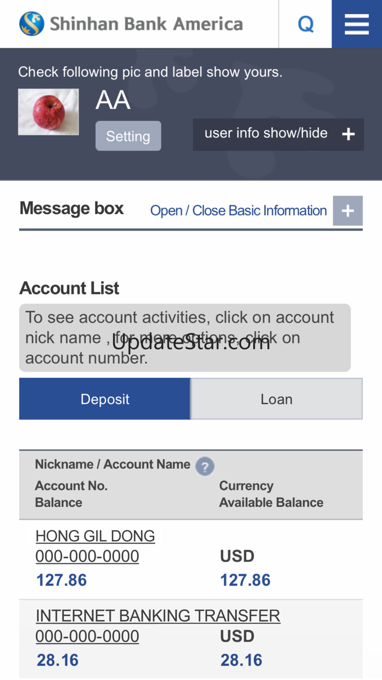 Shinhan Bank America Mobile. 1.1.2