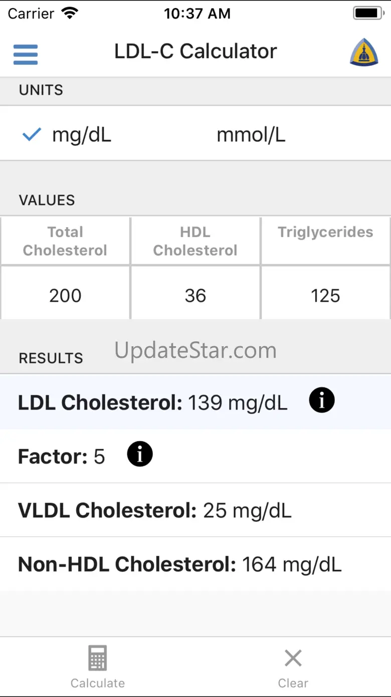 LDL Cholesterol Calculator 1.2