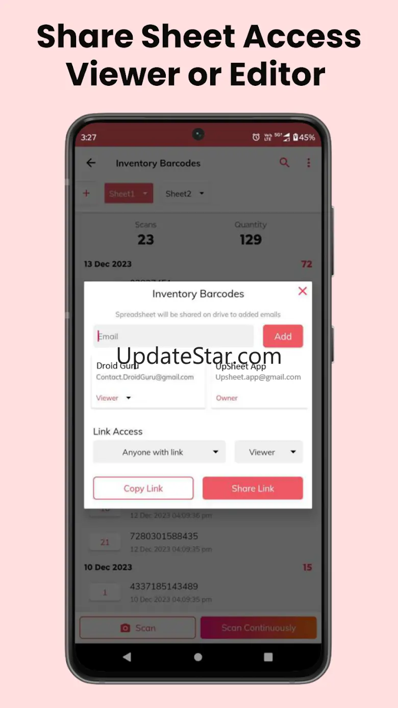 Upsheet: Spreadsheet App 1.26