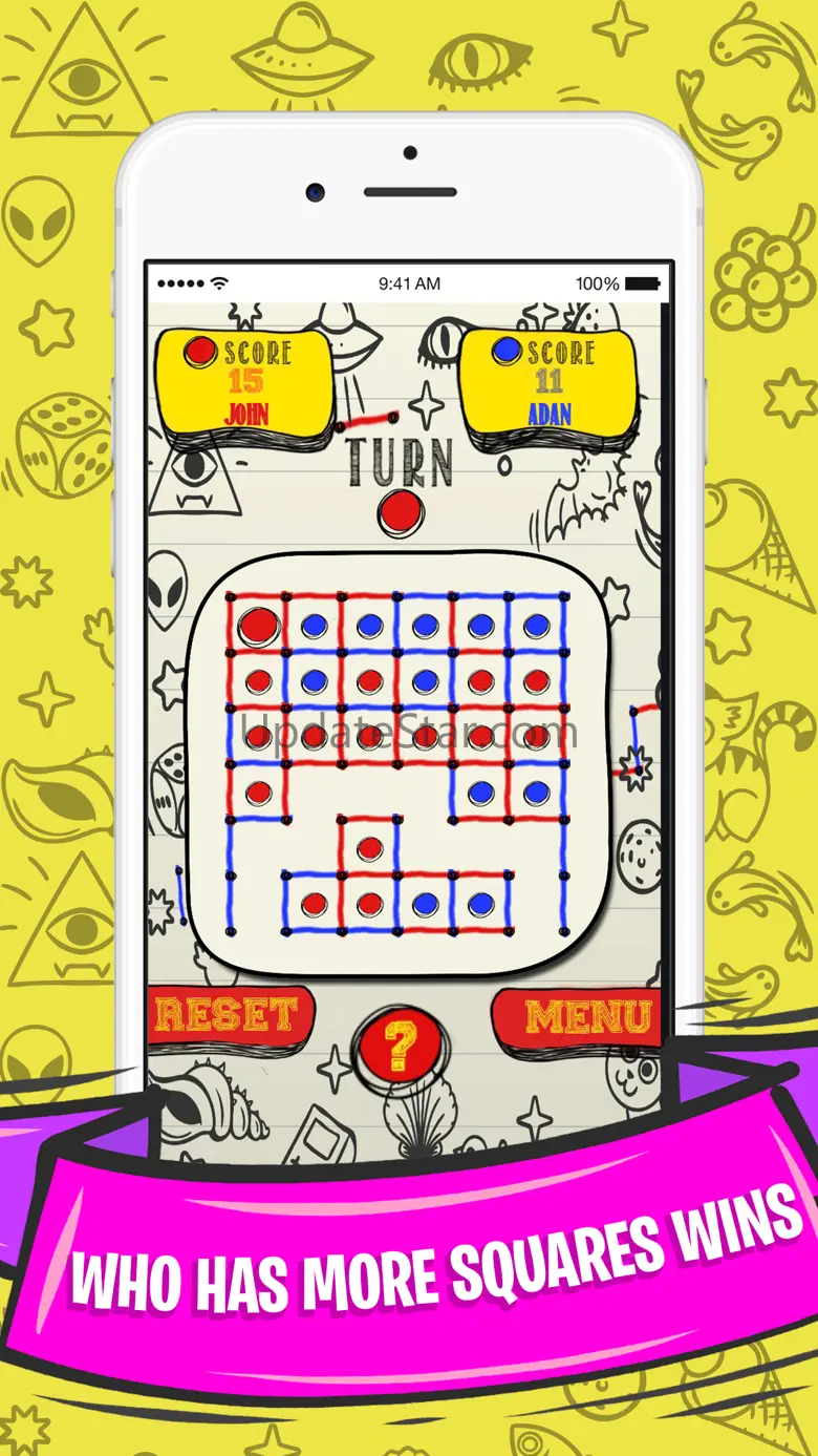 Dots and Boxes - Squares 8.9