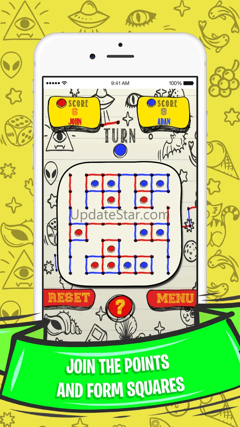 Dots and Boxes - Squares 8.9