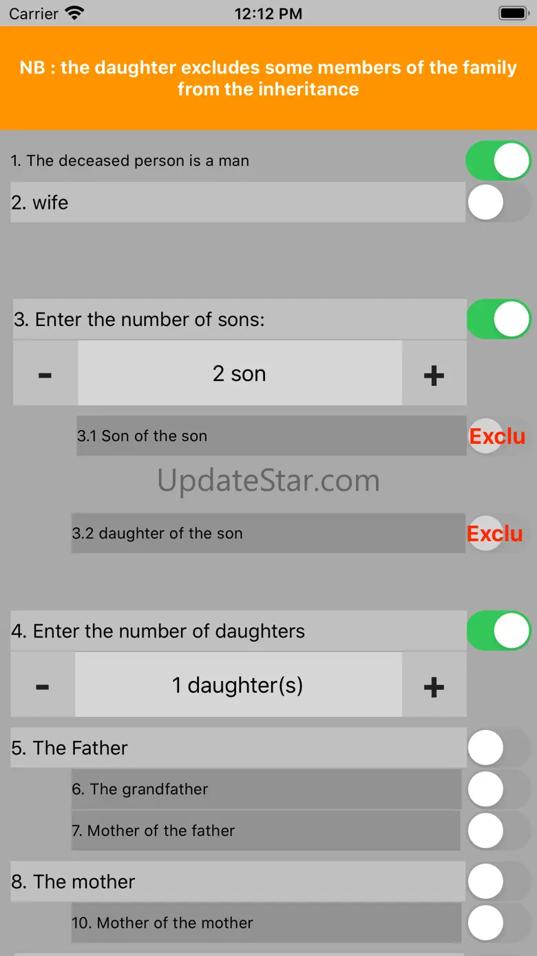calcul of inheritance 3.11