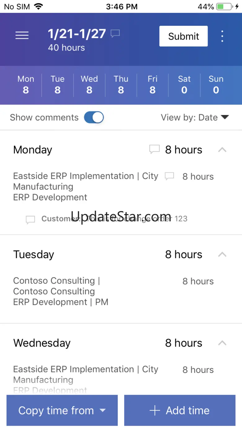 Dynamics 365 Project Timesheet 1.26.4