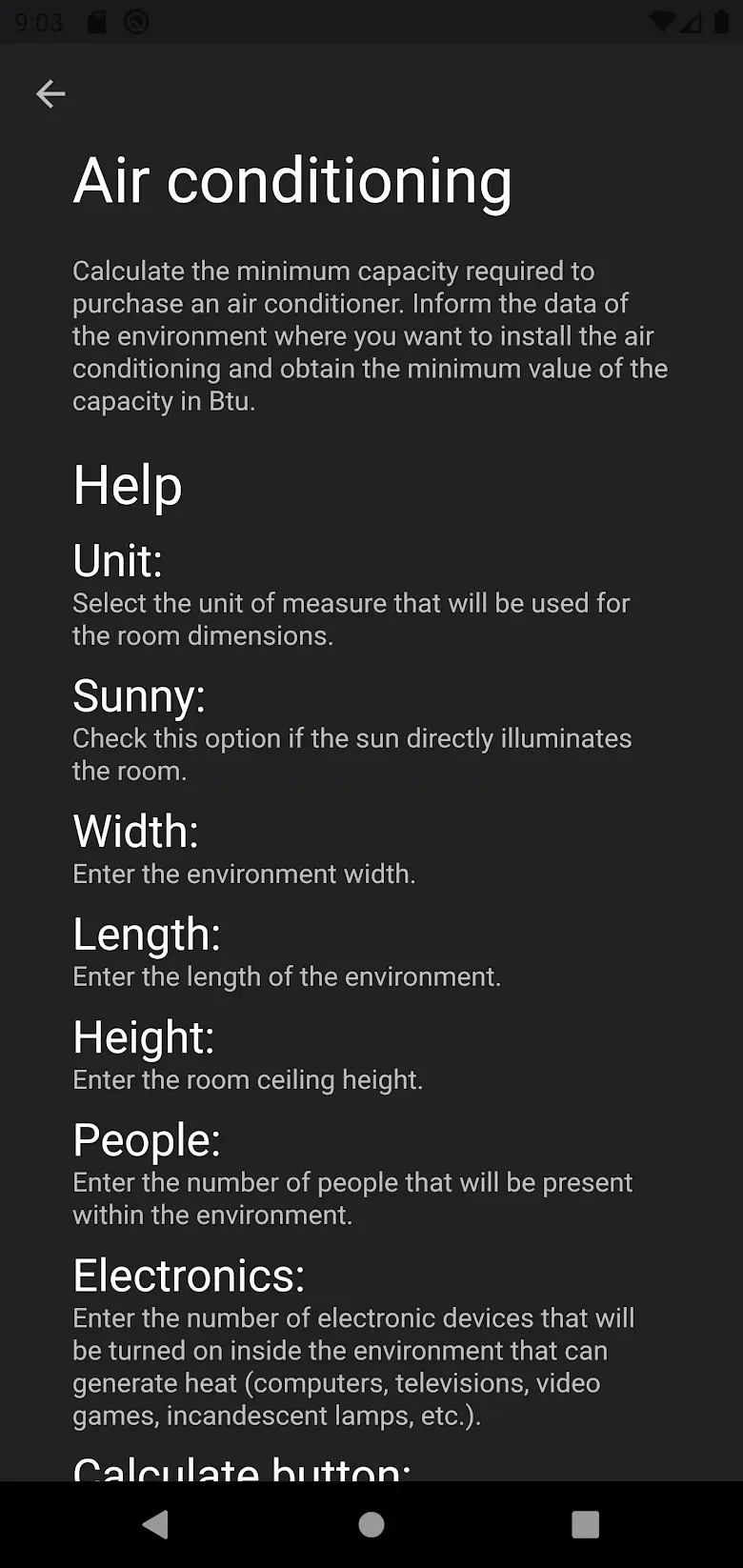 Air Conditioner - Calculator 1.5.0