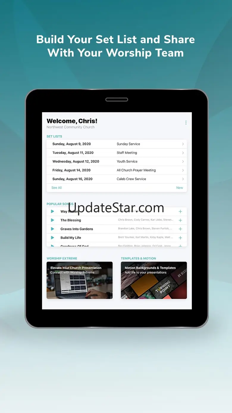 Charts by WorshipTools 2024.5.0