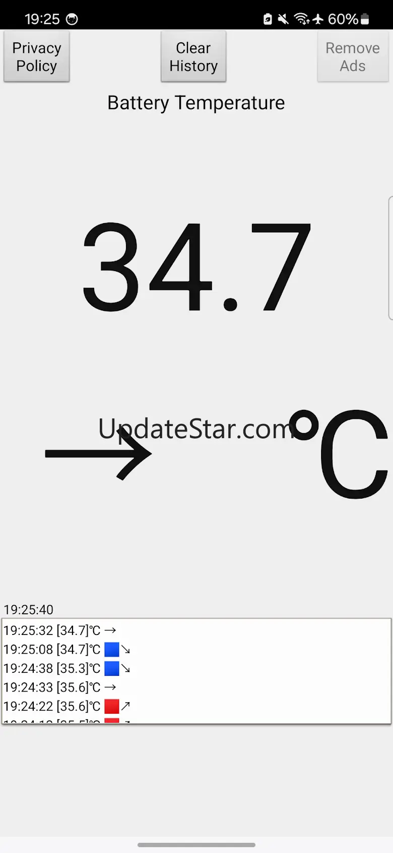 Phone Battery Temperature ℃ 20250518