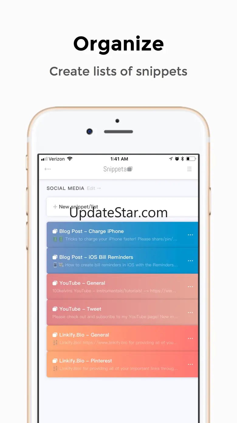 Snippeta - copy, manage, paste 1.1.1