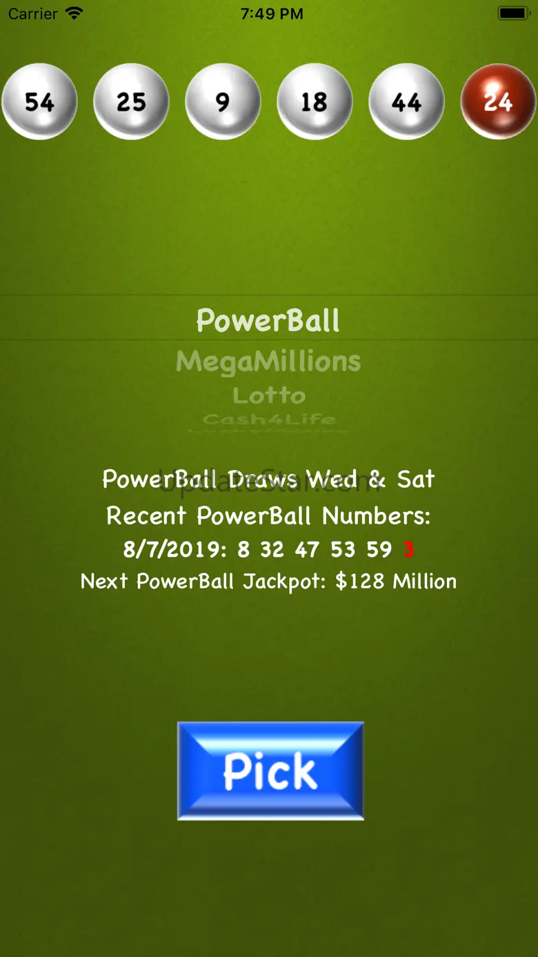 Lotto Numbers 3.0.1