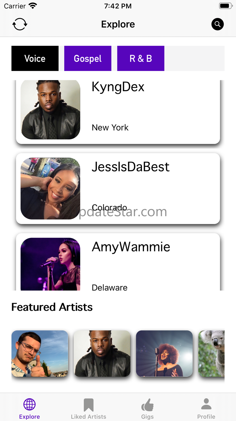 InTune: Connect with Artists 1.0