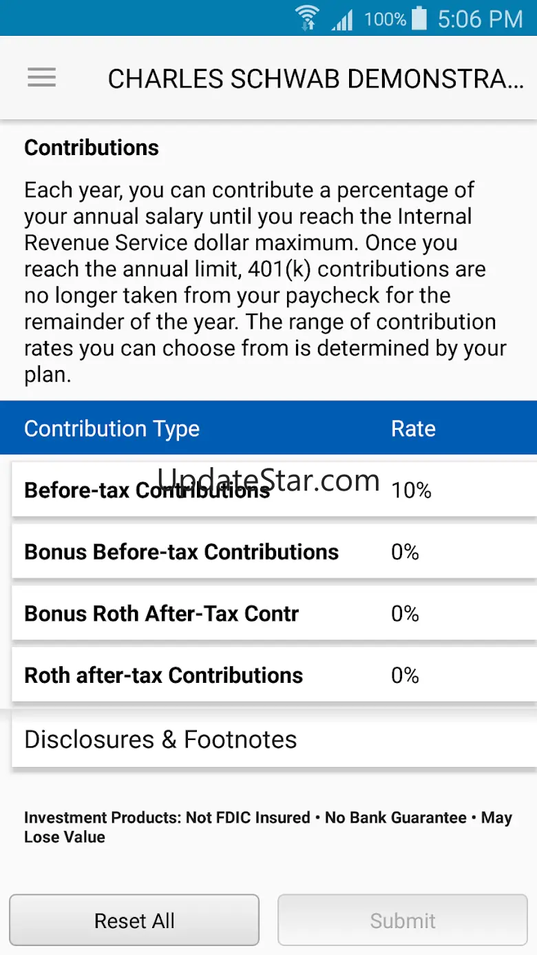 Schwab Workplace Retirement 10.2.0