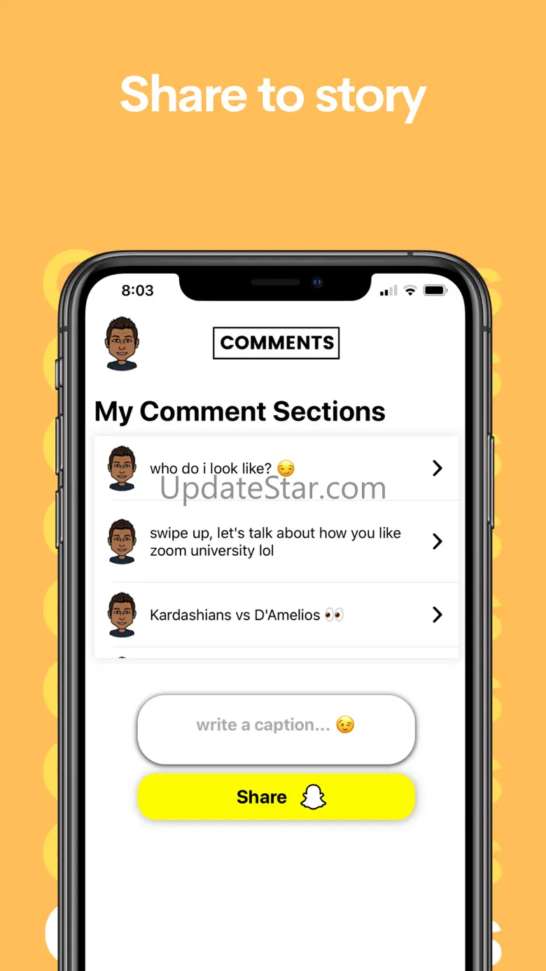 add comments on snapchat 1.1.2