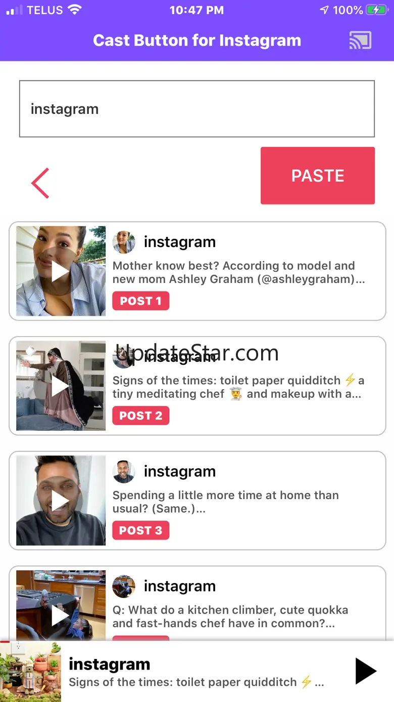 Cast Button 4 Instagram Video 1.1