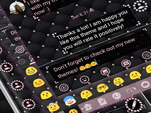SMS Messages Jewel Pink Theme
