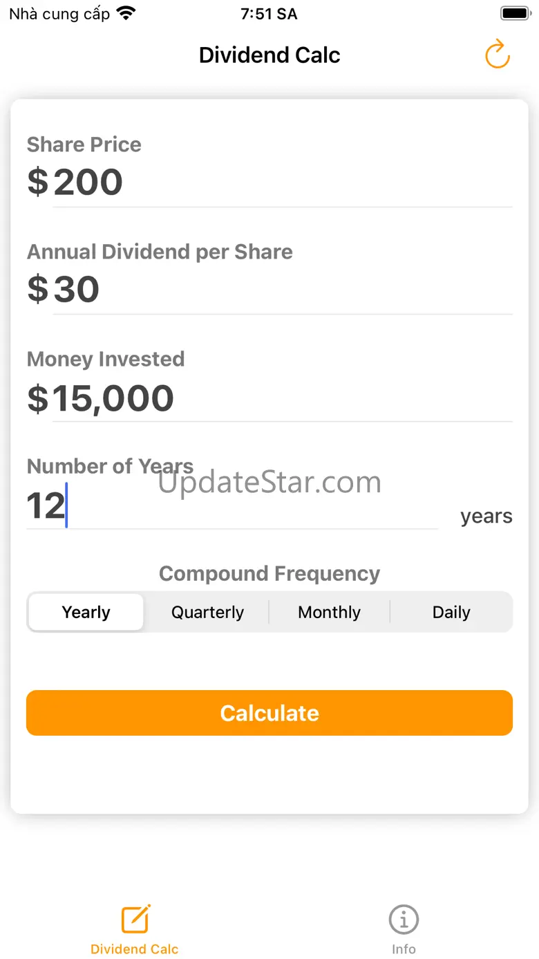 Dividend Calculator - Calc 1.1.0