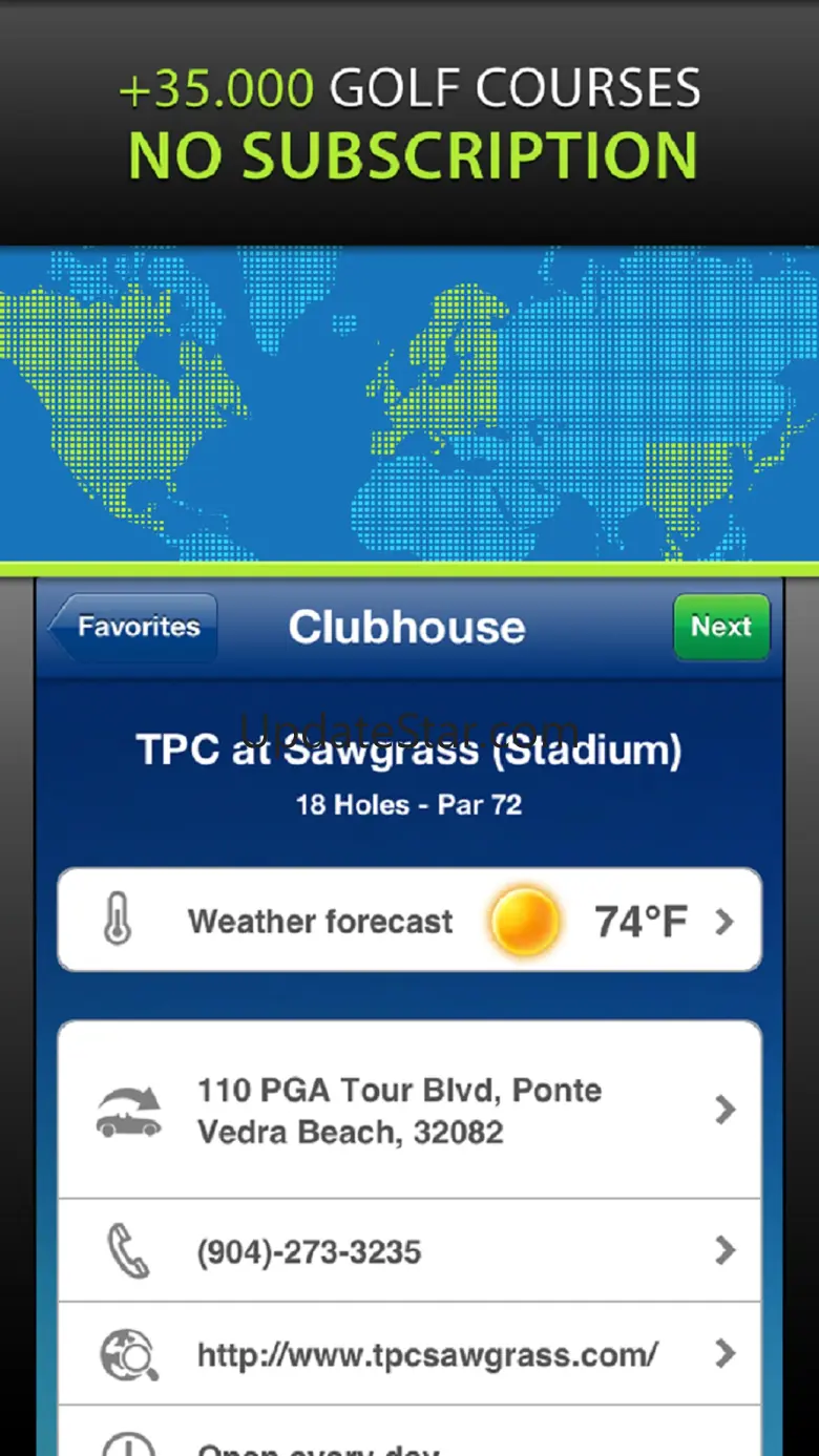 Mobitee Golf GPS Rangefinder Scorecard 3.15