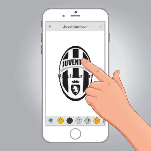 Pixel art football coloring 1.20