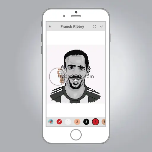 Pixel art football coloring 1.20