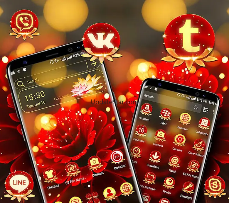 Rose Flower Launcher Theme 2.7