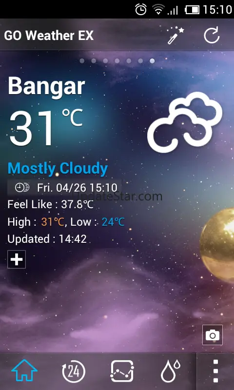 Glittering Star Weather Widget 1.1
