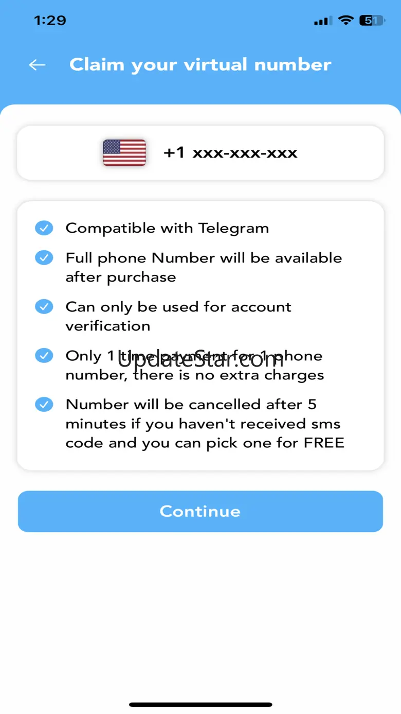 Telegram phone number 1.1