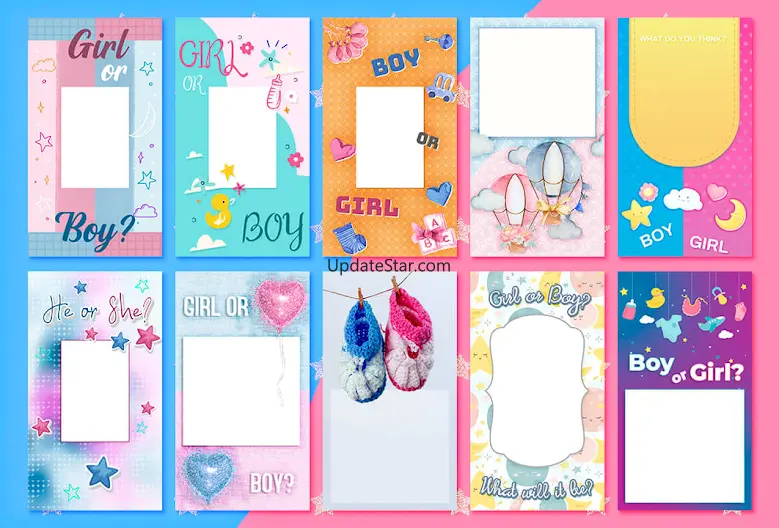 Baby Gender Reveal Party Cards