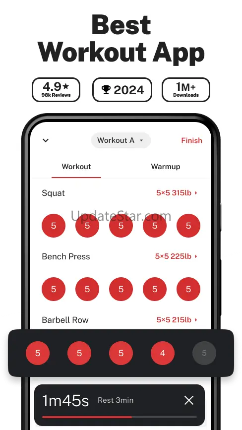 StrongLifts Weight Lifting Log 3.19.9