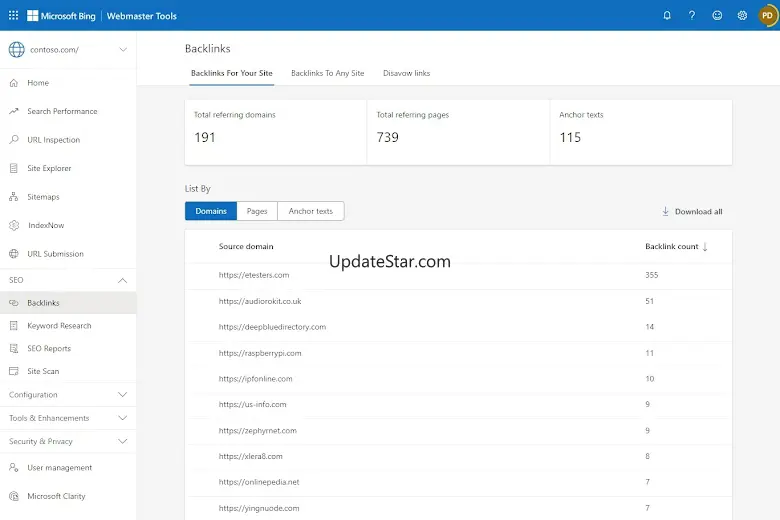 Microsoft Bing Webmaster Tools