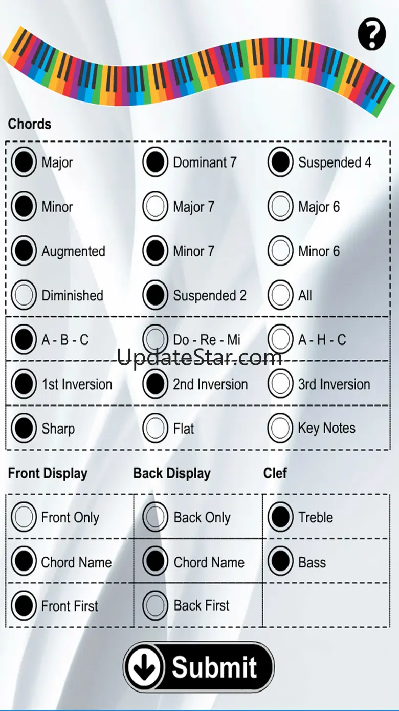 Piano Chords Flash Cards 2.15