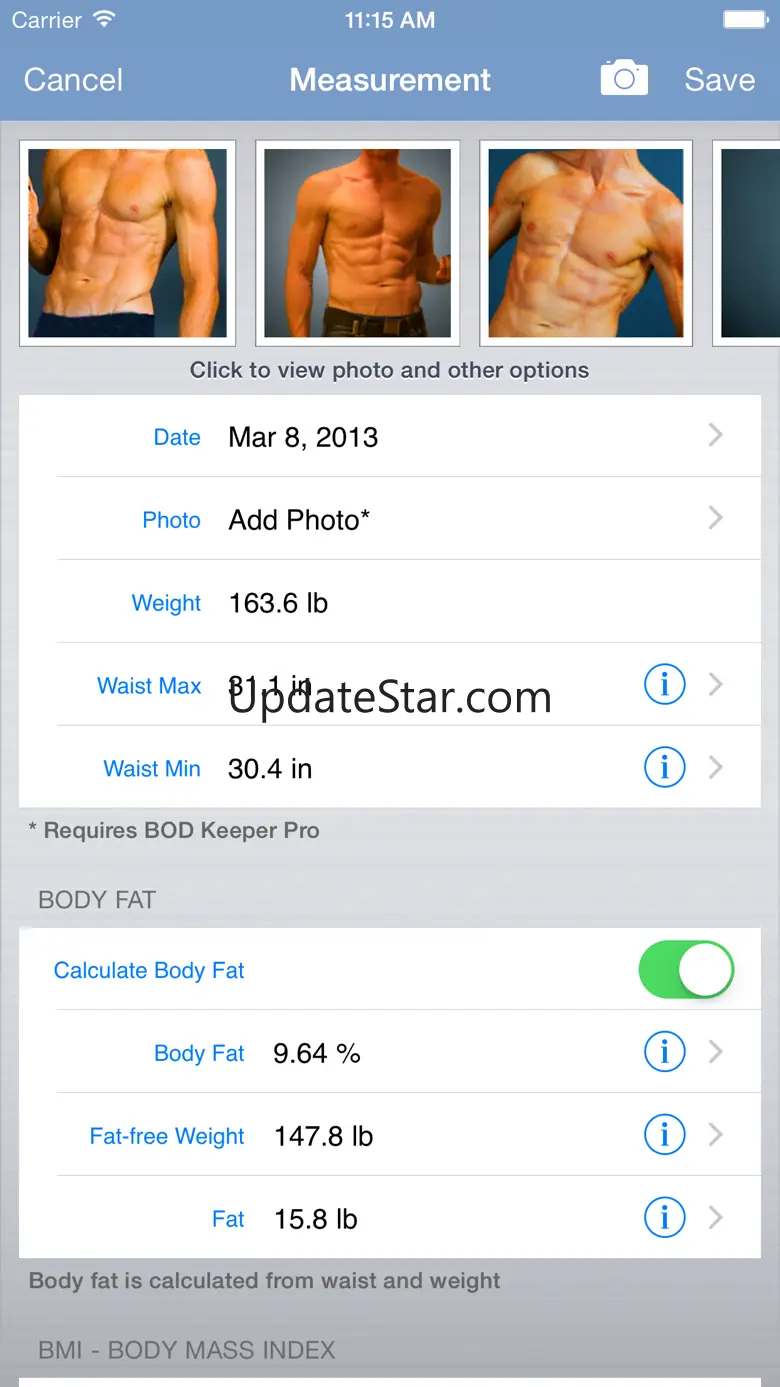 BOD Keeper Free - Body Fat Calculator & Tracker 2.2