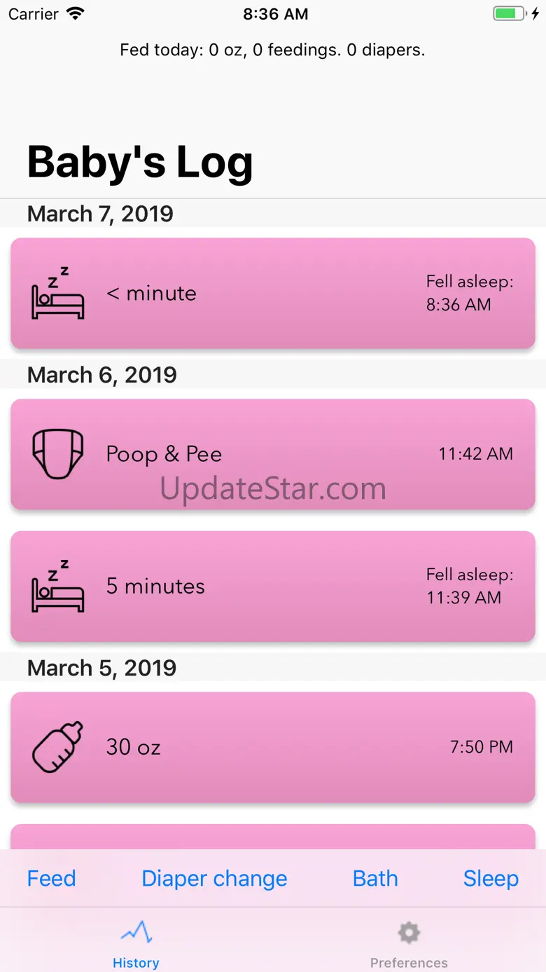 Newborn Logbook 1.6.3