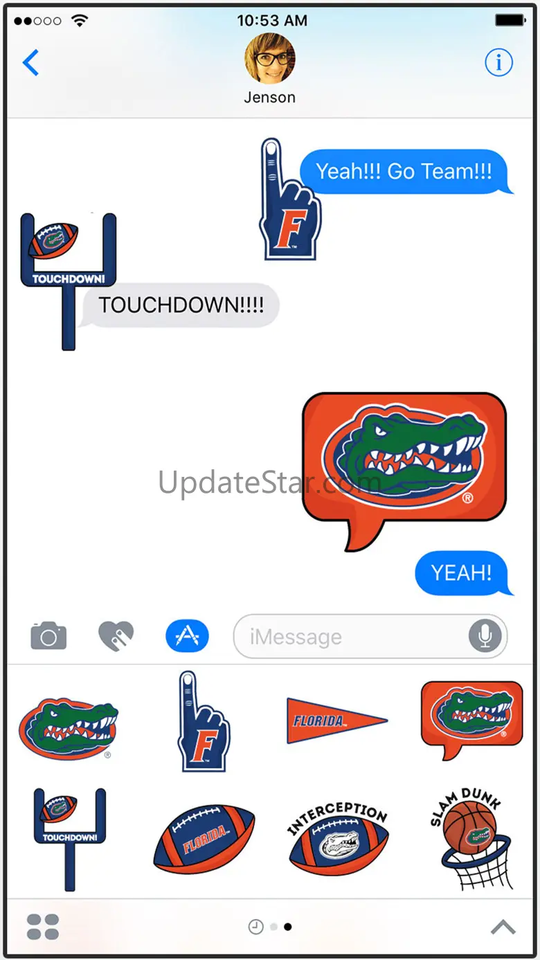 University of Florida Gators Stickers for iMessage 2.0