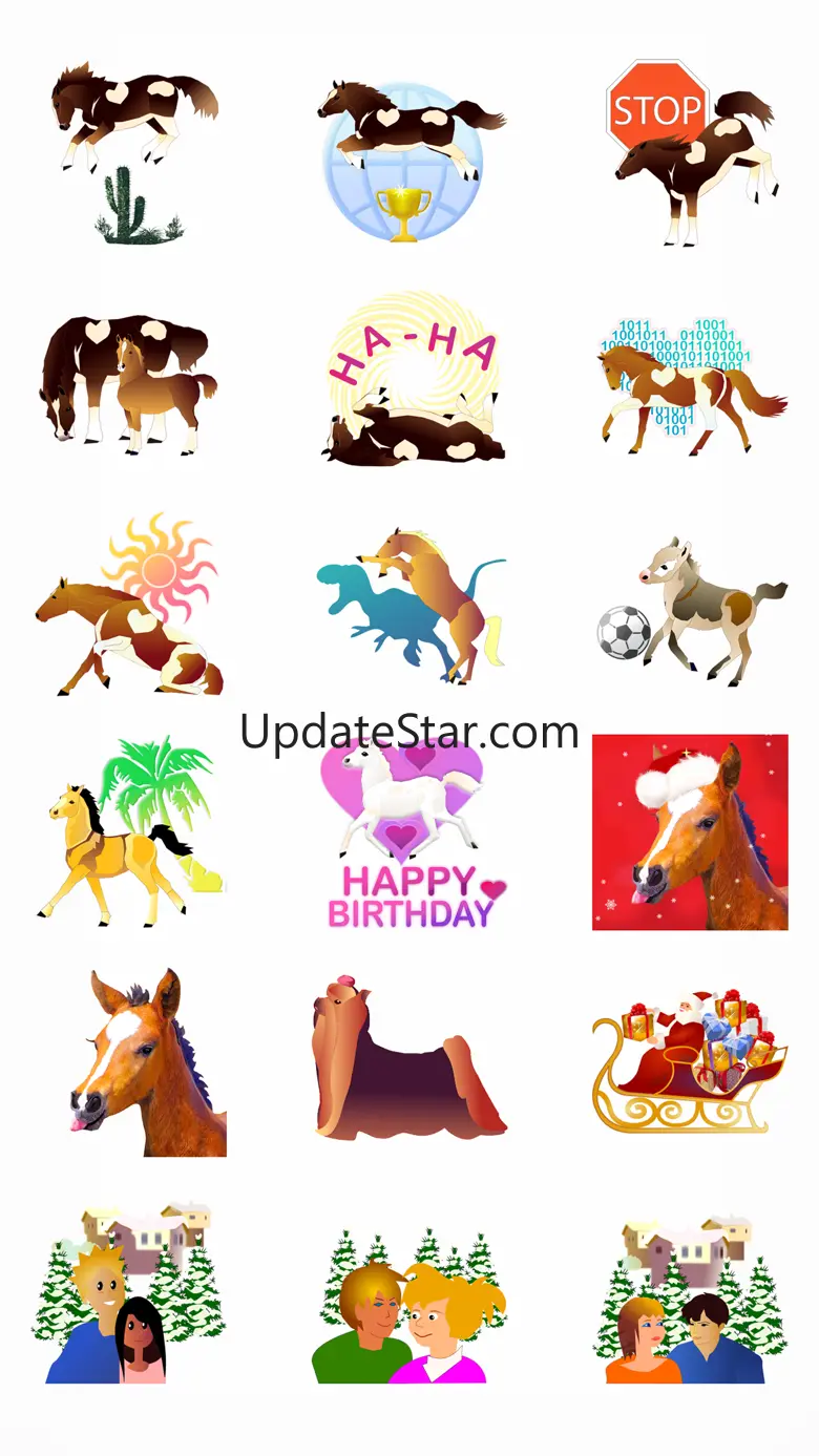 Jumpy Horse Stickers 2