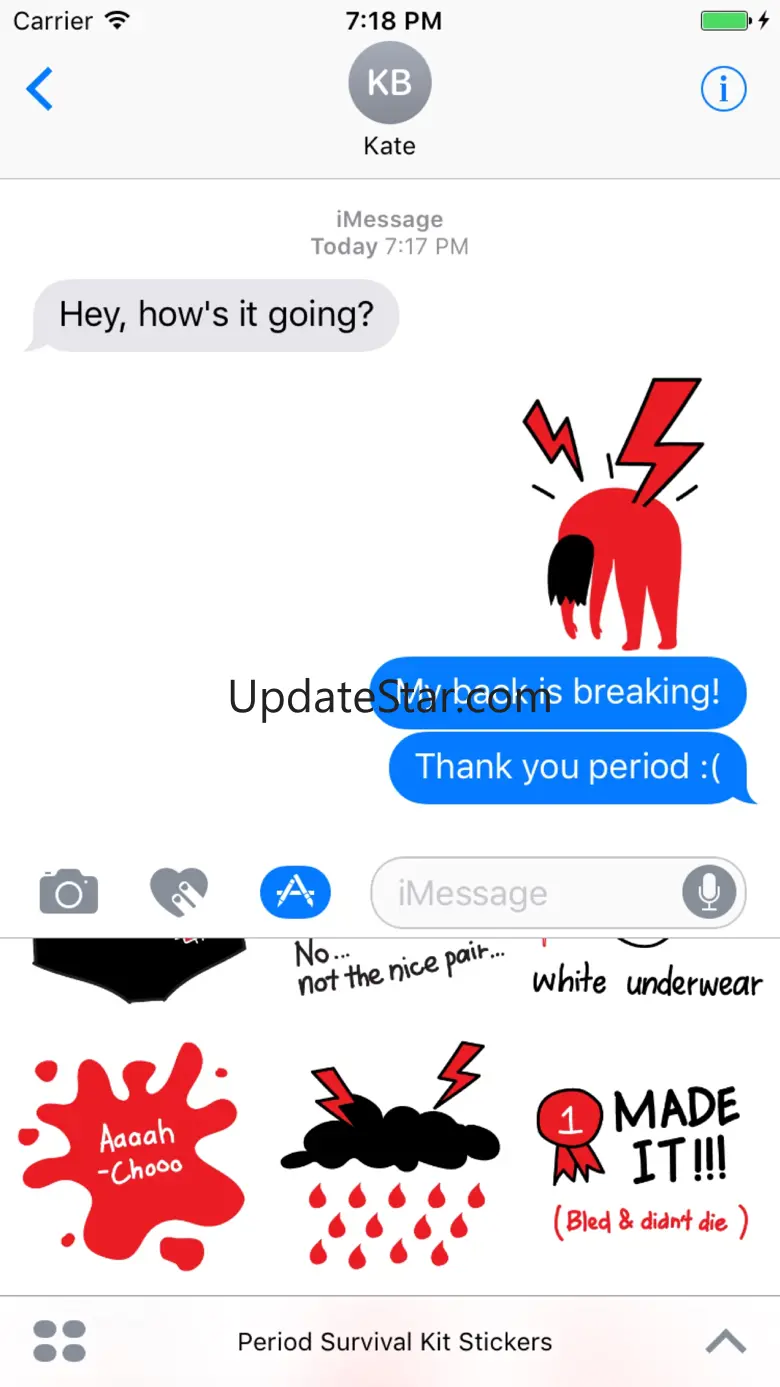 Period Survival Kit Stickers 1.0.1