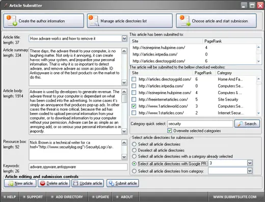 Article Submitter 2.2